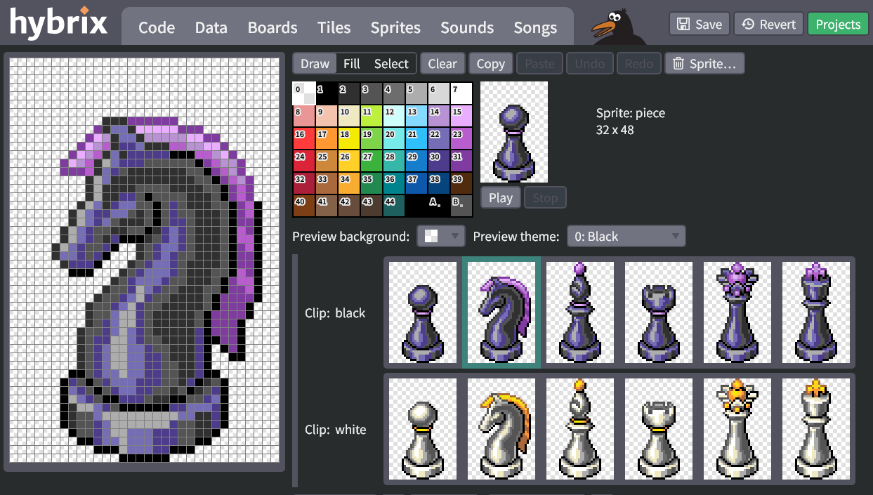 Sprites for chess game