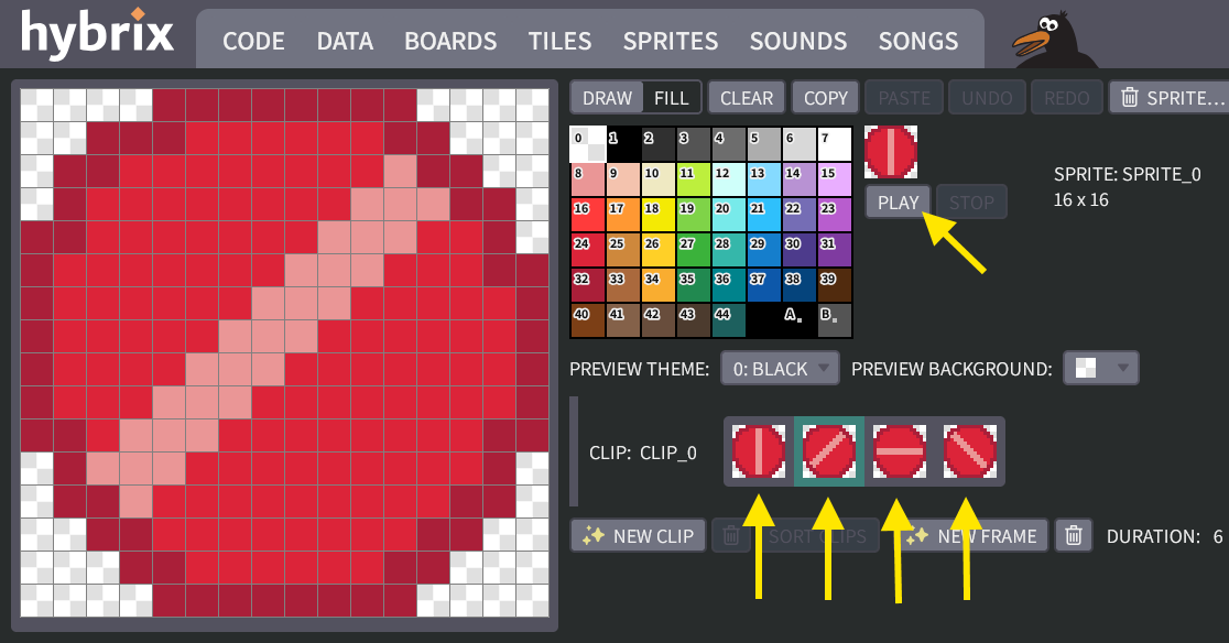 Making animation frames