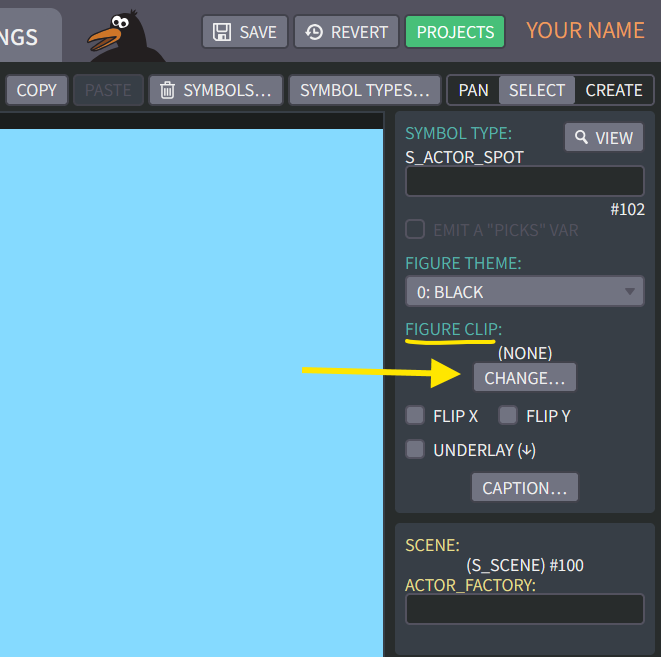 Choosing a clip for the actor