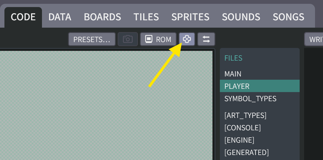 The configure controllers button