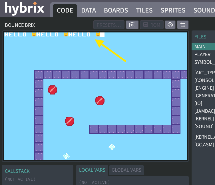 Hello with a cat character