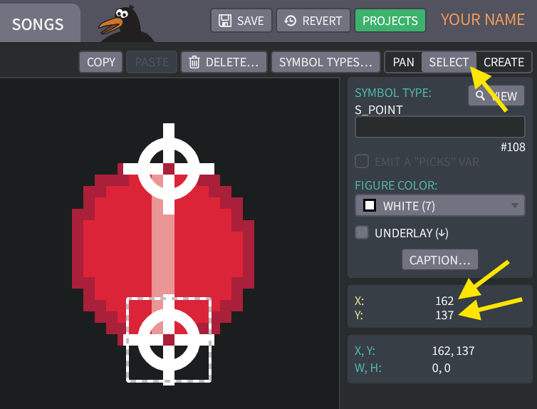 Incorrect (X,Y) values