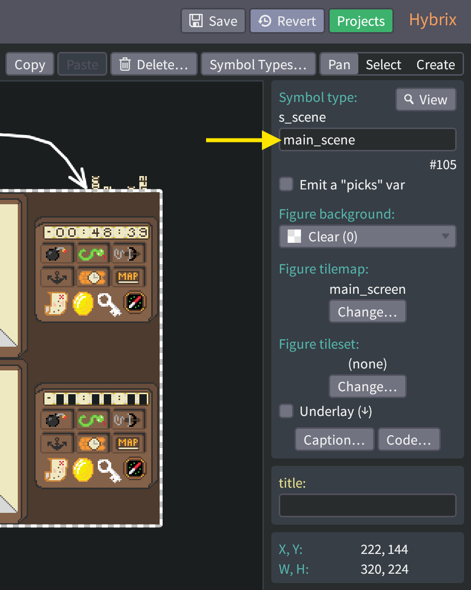 Symbol property pane